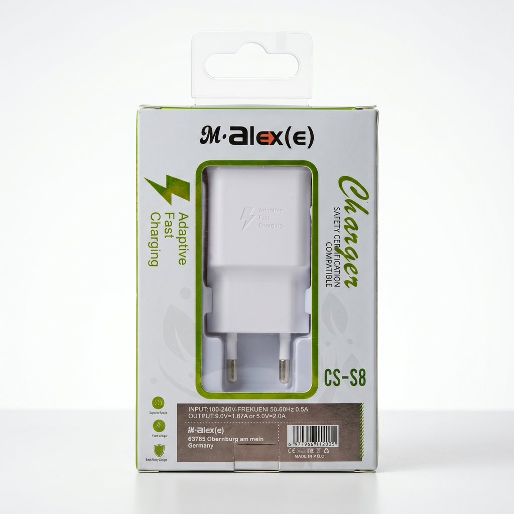 M.alex(e) CS-S8 Charger Adapter 15 W USB